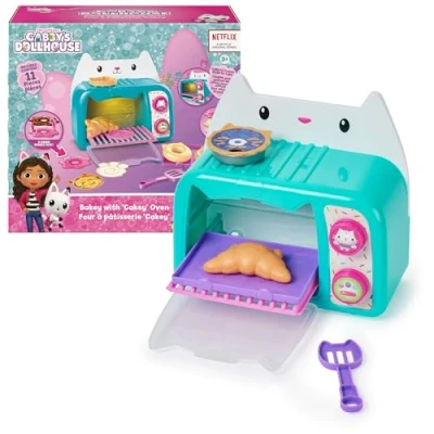 Image of Gabby’s Dollhouse, Bakey with Cakey Oven, Kitchen Toy Lights and Sounds, Accessories Play Food, Kids’ Toys for Ages 3 up