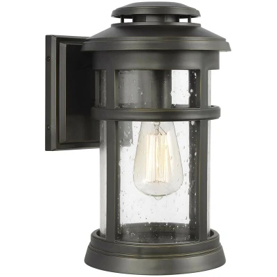 Image of Newport Outdoor 1 Light Wall Lantern, Antique Bronze, IP44, E27