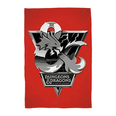 Image of Character World Dungeons and Dragons Officially Licensed Fleece Blanket Super Soft Warm Throw, Gaming Design Brands Perfect For The Bedroom, Camping &amp; Sleepovers