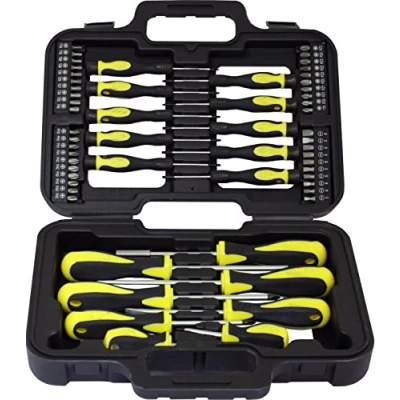 Image of 58PC Screwdriver Set in CASE Tool KIT TORX BIT Phillips Precision Slotted Garage