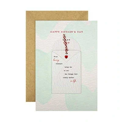 Image of Hallmark Mothers Day Card for Mum Green Message Keepsake