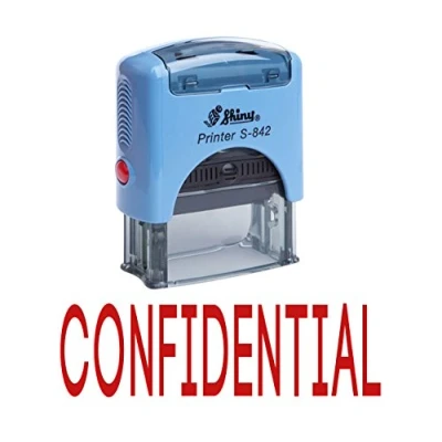 Image of Printtoo Confidential Self Inking Rubber Stamp Office Stationary Custom Shiny