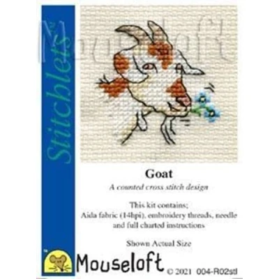 Image of Mouseloft Goat mini counted cross stitch kit