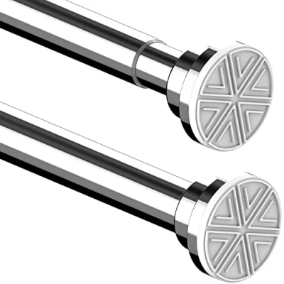 Image of 1 x Expanding Shower Rail No Drilling Stainless Steel Clothes Extendable Rust Tension Rod for Shower, Bathtub, Cupboard, Bathroom, Silver, 73 175 cm