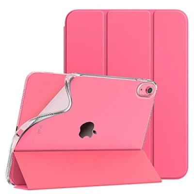Image of TiMOVO Case for iPad 10th Generation 2022, Slim Stand 10.9 inch, Soft TPU Back Cover, Smart Folio Protective Leather Fit 10 Watermelon Red