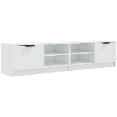 Image of vidaXL TV Cabinets 2 pcs High Gloss White 80x35x36.5cm Engineered Wood