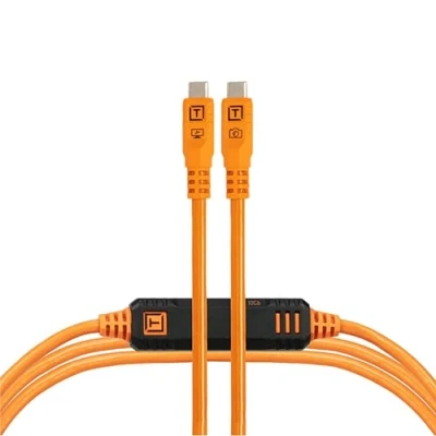 Image of Tether Tools TetherPro Optima 10G USB Exclusive Data Transfer, 15’ (4.6M) Straight to Cable Orange