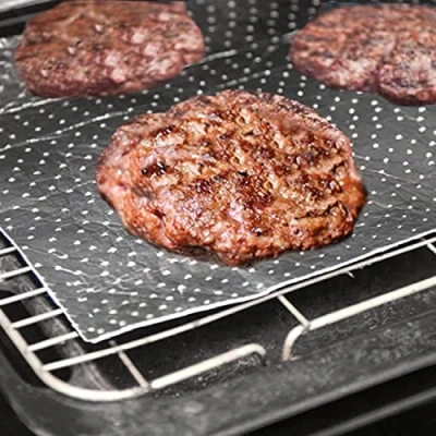 Image of Mega_JumbleSale® Fat Controller Grill Pan &amp; Oven Protective Grease Absorbant Tray Pads (Pack of 2 x 10), Silver (FP 80)