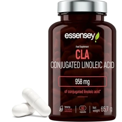 Image of Essensey CLA Conjugated Linoleic Acid 90 Capsules Dietary High Strength Supplement for Effortless Weight Management Suitable Men &amp; Women