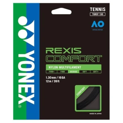 Image of YONEX Rexis Comfort 16g (1.30mm) Black Tennis String