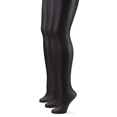 Image of Nur Die Women&#039;s 3er Transparent Strumpfhose, 725949 Tights, 0 US, Black (Schwarz 094), 48 (Talla produttore: L) (Pack of 3)
