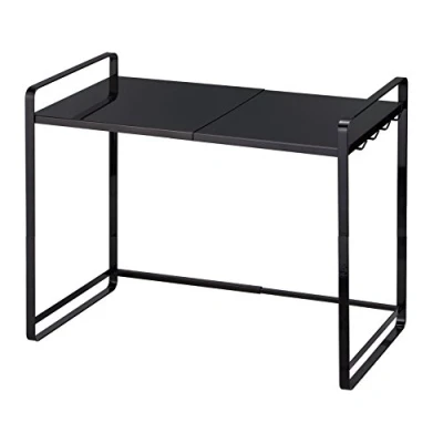 Image of Yamazaki 3131 TOWER Extendable Kitchen Rack, black, Steel, Minimalist, 47.5～75 x 35 50 cm