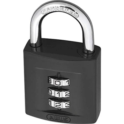 Image of ABUS Combination Lock 158/40 Padlock with Cast Zinc Housing Individually Adjustable Code Security Level 4 Dark Grey
