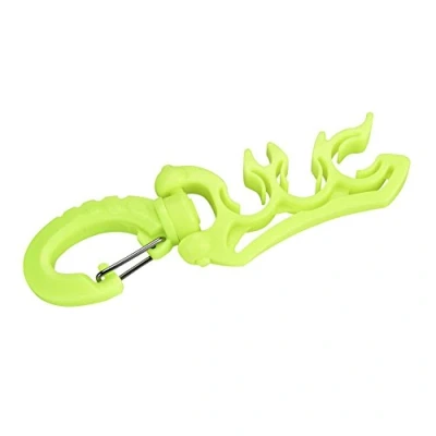 Image of Diving Regulator Hose,3 Colors Underwater Scuba Plastic Double BCD Hose Holder With Clip Hook(Yellow)