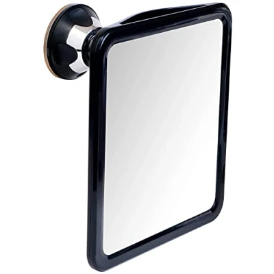 Image of MIRRORVANA Fogless Shower Mirror for Shaving with Upgraded Suction Cup, Dual Anti Fog Design, Shatterproof Surface &amp; 360 Swivel Large Mist Bath 20cm x 18cm