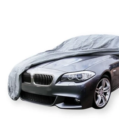 Image of Simply WCC2 Medium Fully Breathable Car Cover Water Resistant Ultrasonic Welded Seams Lightweight &amp; Durable Multiplayer Woven Material Secure Fit with Elasticated Hems