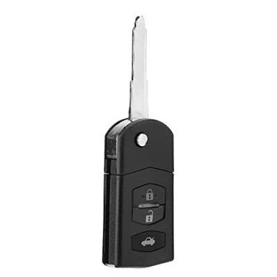 Image of Aramox 3 Button Key Fob Case,Car Remote Folding Flip Case Blade Cover Shell Fit for 2 5 6 RX8 MX5