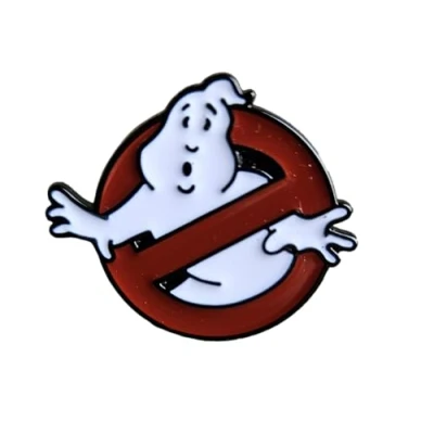 Image of Fat catz copy Ghostbusters Movie Logo HQ Metal Enamel Lapel Badge Pin 2.5cm Diameter