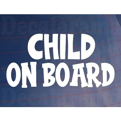 Image of Car Sticker Child On Board Funny Novelty Van Window Bumper Boot Door Decal Present