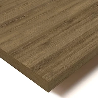 Image of POKAR Desk Top 2,5 cm Table Worktop Computer Office Dining FSC Certified DIY, Davos Oak, 160 x 80
