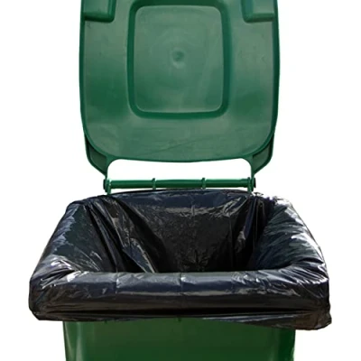 Image of 100 XL Black Wheelie Bin Liners Bags Clear Heavy Duty Refuse Sacks Strong Large Pack