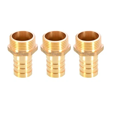 Image of 3PCS Solid Brass Hose Tail Connector Barbed to BSP Male Thread 19mm 3/4 for Air Water Fuel Oil Gas
