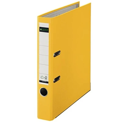 Image of Leitz 180 Degree Plastic Lever Arch File A4 50 mm Yellow, Pack of 10