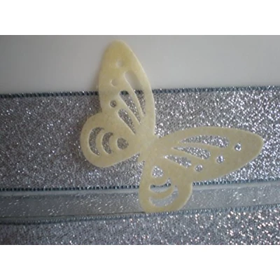 Image of 24 Gorgeous Precut Pale Yellow Lemon Cut Out Style Edible Wafer Paper Butterfly Cake Toppers Decorations