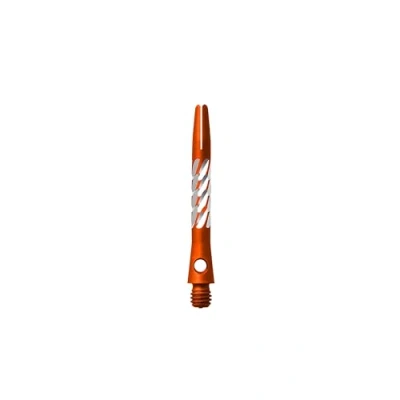 Image of Unicorn Dart Shafts Premier Anodised Aluminium Short 37.0mm 1.4g Orange 3 Stems