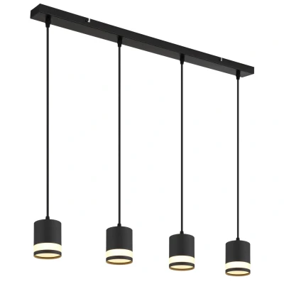 Image of Lucero Bar Pendant Ceiling Light Matt Black 4x GX53 3000K