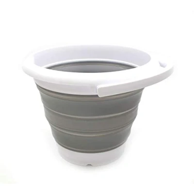 Image of SAMMART 5L Collapsible Plastic Bucket Foldable Round Tub Portable Fishing Water Pail Space Saving Outdoor Waterpot