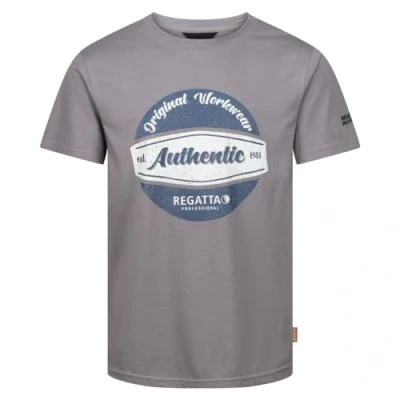 Image of Regatta Mens Original Cotton T Shirt, Lightweight &amp; Breathable Base Layer Perfect Outdoors Lounging Dark Denim