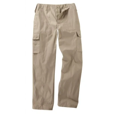 Image of Youths / Kids Military Combat Cargo Trousers Beige 11 12 Years