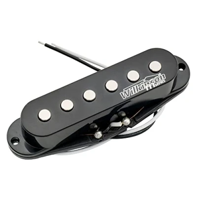 Image of Wilkinson High Output Ceramic Single Coil Neck Pickup for Strat Style Electric Guitar, Black
