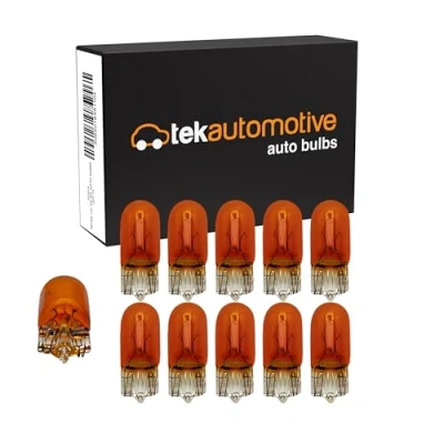 Image of Tek Automotive 501 Bulb WY5W Amber Car Bulbs Side Indicator Repeater Light 501A 12V 5W W2.1x9.5D Capless Box of 10