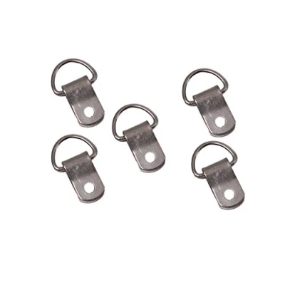 Image of Merriway BH02740 (25 Pcs) Picture Frame Hanging D Ring Small Nickel Plated Pack of 25 Pieces