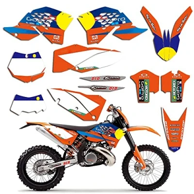 Image of ENARUI Graphics Sticker kit Decals for 2007 2010 KTM 450 250 150 125 200 300 350 500 525 sx sxf and 2008 2011 exc f xcw