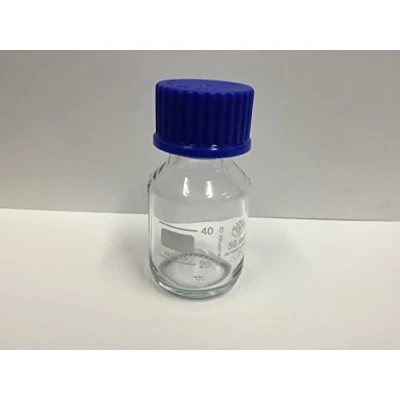 Image of 50ML BOROSILICATE GLASS LABORATORY REAGENT BOTTLE SIMAX (DURAN PYREX EQUIVALENT)