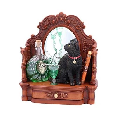Image of Nemesis Now B4955R0 Lisa Parker Absinthe Cat and Green Fairy Figurine, 21.5cm