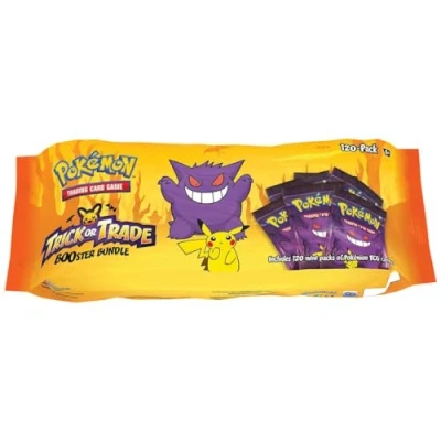 Image of Pokemon Poktemon TGC Trick or Trade Booster Bundle for Ages 6 Years and Up Includes 120 Mini Packs 1 Count