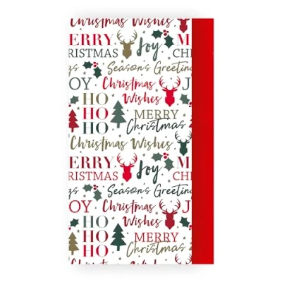 Image of Eurowrap Merry Christmas Stag 8 Sheets Decorative Tissue Paper for Gift Wrapping Present Crafts 50cm x 70cm