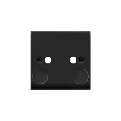 Image of Click Deco 2 Gang Unfurnished Dimmer Plate and Knob (800W Max) Matt Black