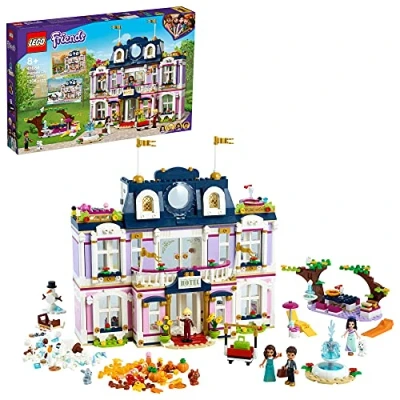 Image of LEGO Friends Heartlake City Grand Hotel 41684 Building Kit; Includes Emma, Stephanie, River and Amelia Mini Dolls; New 2021 (1,308 Pieces), Multicolor