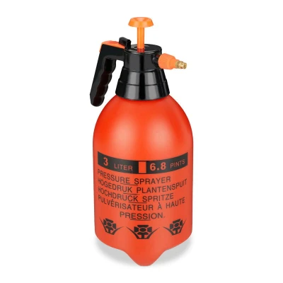 Image of Relaxdays Spray Bottle, 3 Litre Volume, Nozzle for Mist &amp; Stream, Scale, Refillable, Plastic, 35x17.5x14 cm, Green/Black