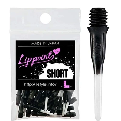 Image of L style (El style) lip point gradient short black 30pcs ott1108