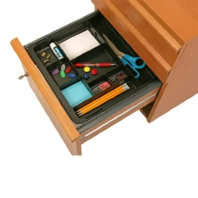 Image of Officemate OIC Recycled Expandable Drawer Tray, Pen Holder Desk Storage, 10 38&#039;&#039; W 16&#039;&#039; W, Black (26372)