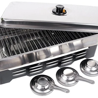 Image of FLADEN Fishing Stainless Steel Portable Outdoor Garden Camping Fish and Meat HOME SMOKER Preserver Oven Available with 3 Burners [36 1229]
