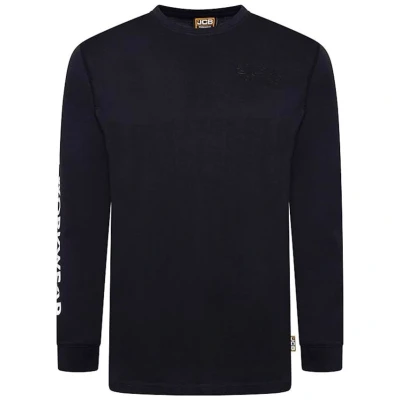 Image of JCB Dark Grey Banner Shirt Mens Long Sleeve T 100% Cotton Workwear Clothes X3L