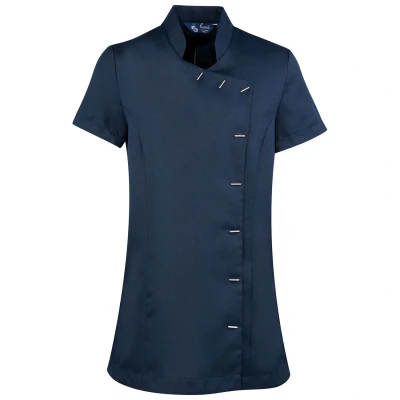 Image of Premier Womens/Ladies Orchid Short Sleeved Tunic (Navy) Size 18 UK