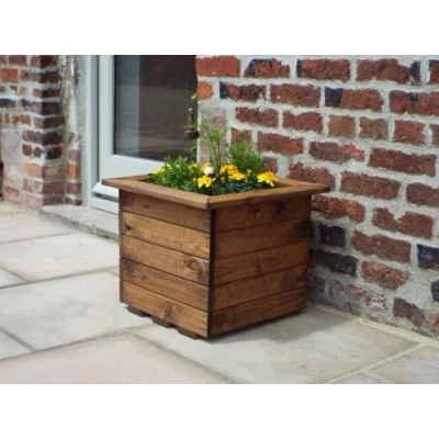 Image of Charles Taylor Large Square Wooden Garden Planter L470xW470xH390mm